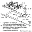 Kép 3/4 - Bosch PPQ7A6I40 Gáz főzőlap 75.cm széles