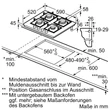 Kép 2/2 - Bosch PRP6A6H40 beépíthető gázfőzőlap üveg felületen 60cm Serie8