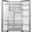 Kép 3/9 - Hisense RS818N4TIC Side by side hűtőszekrény C, 417L/215L, Nofrost, víz- jégadagoló, 36x91x179, prémium inox