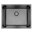 Kép 1/2 - Operis ADEN Egymedencés inox mosogató, beépíthető, munkalapszintbe szerelhető,  pult alá szerelhető, grafit, 50-s szekrénybe