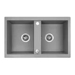 Kép 1/3 - Laveo BARBADOS Gránit mosogató: kétmedencés, szürke SRB_520T