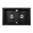 Kép 1/3 - Laveo BARBADOS Gránit mosogató: kétmedencés, MATT fekete, SRB_720R Kép 1/3 - Laveo BARBADOS Gránit mosogató: kétmedencés, MATT fekete, SRB_720R