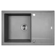 Kép 1/2 - Laveo MEGALO Gránit mosogató: egymedence csepptálcás, szürke