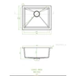 Kép 2/2 - Laveo IBIZA fehér egymedencés mosogató helytakarékos szifonnal