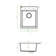 Kép 2/2 - Laveo  (PICO) Gránit mosogató: egymedencés, szürke