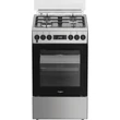 Kép 1/5 - WHIRLPOOL W5G8LMSWTXHU Szabadonálló kombi tűzhely 50 x 60 cm, 57 l,  LED-kijelző, digitális óra, szikragyújtás, MF8+ multifunkciós elektromos sütő,  öntöttvas edénytartó, WOK gázégő, finoman csukódó sütőajtó, gőzfunkció, teleszkópos sütősín,grill,Hidrolit