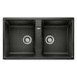 Kép 1/5 - BLANCO ZIA 9 Silgranit mosogatótálca, fekete, excenter nélkül