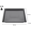 Kép 2/2 - Bosch HEZ532010 Tapadásmentes bevonattal ellátott univerzális serpenyő, Serie4 és Serie6 sütőkhöz