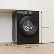 Kép 2/6 - Gorenje WG484A31B Mosógép,  8 kg /1400 f, "A" , INVERTERES motor, GŐZPROGRAMOK,  Növelt LED kijelző süllyesztett gombokkal,  WIFI - ConnectLife,  CIPŐTISZTÍTÓ PROGRAM
