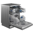 Kép 3/9 - Beko BDFN26540XP Szabadonálló mosogatógép, 15 teríték, 3. kosár, acélszürke, 41dB(A), C, SelfDry, Quick&Shine program