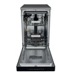Kép 4/6 - Whirlpool WH6FB10BS7A0X Keskeny mosogatógép, B/A/A, 10 teríték, inox , 9 program, 8.7 l , 6. Érzék technológia, 3. evőeszköztartó fiók, digitális kijelző, elektronikus öblítő- és sóhiány jelző, vízvédelem, 42 dBA, NaturalDry száradást segítő ajtónyitó ren