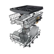 Kép 5/6 - Whirlpool WH6FB10BS7A0X Keskeny mosogatógép, B/A/A, 10 teríték, inox , 9 program, 8.7 l , 6. Érzék technológia, 3. evőeszköztartó fiók, digitális kijelző, elektronikus öblítő- és sóhiány jelző, vízvédelem, 42 dBA, NaturalDry száradást segítő ajtónyitó ren
