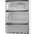 Kép 4/7 - Whirlpool WHK25404XP4E Alulfagyasztós Total NoFrost hűtőszekrény, E, 249+106 L, Pet inox készülékszín, belső érintőszenzoros kijelző, 6. Érzék kontrol funkció (automatikus hőmérséklet szabályozás), Total NoFrost , 37 dB, 203,0x60,0x66,0cm