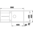 Kép 3/9 - BLANCO METRA XL 6S-F Silgranit mosogatótálca fekete exc., SZINTBE ÉPÍTÉS