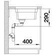 Kép 6/10 - BLANCO ETAGON 700-U mosogatótálca, selyemfényű rozsdamentes acél, excenter nélkül
