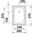 Kép 2/3 - BLANCO TOP EE 3X4 mosogatótálca, natúr rozsdamentes acél, excenter nélkül, 1 1/2" lefolyó