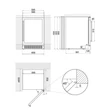 Kép 2/5 - Pando PVZB 60-46XR Borhűtő - pult alá építhető, Inox, jobbos, fogantyúval, 46 palack, 2 zóna