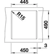 Kép 4/8 - BLANCO DALAGO 45 Silgranit mosogatótálca, fehér, excenterrel Kép 4/8 - BLANCO DALAGO 45 Silgranit mosogatótálca, fehér, excenterrel