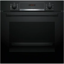 Bosch HQA534EB3 Önállóan beépíthető sütő HotAir Steam hozzáadott gőz funkcióval - Serie4 - fekete - 71 l sütőtér - 8 funkció - 3D hőlégbefúvás - Energiaosztály: A+ - EcoClean hátfal - 1-szintű teleszkópos sütősín
