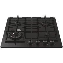 Candy CVFG6BF4PB Beépíthető gáz főzőlap, 3+1 dupla égőfej, öntöttvas rács,fekete edzett üveglapon