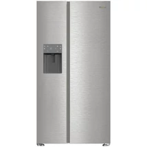 WHIRLPOOL WHG26574WX5E SIde-by side hűtőszekrény, D , 375 /203 , 6. érzék technológia, FreshLock, inox készülékszín, digitális kijelző, jégkészítő és vízadagoló, multiflow teljes légáramlás, 179X91x70,5cm