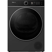 Hisense DH5i104BBAB Szárítógép, 10 kg / 125l, "A" , iPlay: színes TFT kijelző érintőgombokkal,  WIFI ConnectLife alkalmazás,   AntiCrease gyűrődésmentesítő funkciók, iDry: 29perc alatt 1kg ruha,  üvegajtó - megfordítható ajtónyitás