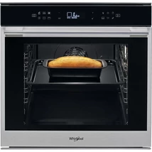 Whirlpool W7OM44S1C  beépíthető sütő,  fekete full üveg előlap inox szegéllyel, katalitikus tisztítás, magyar nyelvű érintőszenzoros kijelző