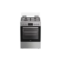 WHIRLPOOL W6G8LCSWXHU Szabadonálló kombi tűzhely 60 x 60 cm, 72 l sütőtér,  LED-kijelző, inox készülékszín ,WOK gázégő, egykezes szikragyújtás, öntöttvas edénytartó,  MF8+ multifunkciós elektromos sütő, grill, katalitikus sütőtisztítás sütővilágítás