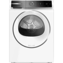 Bosch WRB247CEBY Hőszivattyús kondenzációs szárítógép, Serie8, Home Connect, 9kg, A, Fehér-inox ajtó, SelfCleaning öntisztító kondenzátor, IronAssist gőzprogram, Döntött, nagyméretű TouchControl kijelző digitális kezelőgyűrűvel, SmartDry, AutoDry