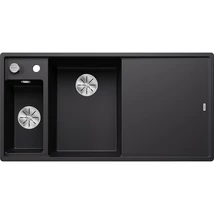 BLANCO AXIA III 6 S Silgranit mosogatótálca, balos medencével, fekete, üveg vágólappal, excenterrel BLANCO AXIA III 6 S Silgranit mosogatótálca, balos medencével, fekete, üveg vágólappal, excenterrel