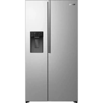 Gorenje NRS917E61X Side by Side hűtő, űrtartalom: 347/181l, ,  NO-FROST, INVERTERES kompresszor,  vízadagoló, automata jégadagoló, inox