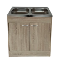 Operis Komplett mosogatós szekrény  80x50 , nyílóajtós sonoma 2 medencés Operis Komplett mosogatós szekrény  80x50 , nyílóajtós sonoma 2 medencés