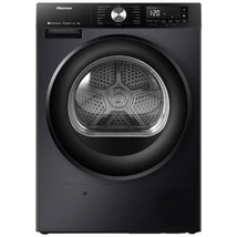 Hisense DH3S902BB3 Szárítógép,  9 kg / 125l, "C", LED képernyő érintőgombokkal, TwinFlow kétirányú levegőbefújás, WIFI ConnectLife alkalmazás,AntiCrease gyűrődésmentesítő funkciók  Dobvilágítás,  fekete