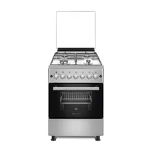 NOVACOOK F6B40EF INX 57x58cm gáz elektromos kombi tűzhely inox