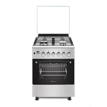 NOVACOOK F6TS40EG-HI  60x60cm gáz elektromos DIGITÁLIS kombi tűzhely INOX,WOK,Beépített forgónyárs