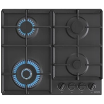 Gorenje GW641BFB Beépíthető gáz főzőlap, 3+1 WOK égő, öntöttvas edénytartó rácsok