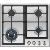 Kluge KPG6000X beépíthető gáz főzőlap, 60 cm, inox, WOK égő