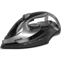 Gorenje SIH3200BKS  Gőzölős vasaló,  3200 W, tapadásmentes talp, vízkőmentesítési funkció,  folyamatos gőzkibocsátás 40g/perc, hirtelen gőzlöket 250 g/perc fekete/ezüst