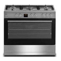 MPM MPM-93-KGM-33 Szabadonálló gáztűzhely elektromos sütővel, INOX 5 égős 90 cm széles!
