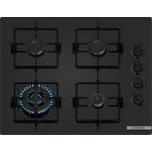 Bosch POH6B6K30 Gázfőzőlap - fekete edzett üveglap - Serie2 - 60cm - 4 gázégő - WOK