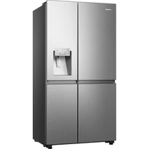Hisense RS818N4TIC Side by side hűtőszekrény C, 417L/215L, Nofrost, víz- jégadagoló, 36x91x179, prémium inox