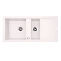 Laveo BARBADOS jázmin 1,5 medencés mosogató dugókiemelős helytakarékos szifonnal