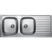 LAVEO ORION 2CS kétmedence csepptálcás inox mosogató szifonnal