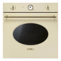 SMEG SF800PO HŐLÉGKEVERÉSES SÜTŐ, Colonial design, 6 funkció, analóg programóra,bézs, bronz fogantyú és vezérlőgombok
