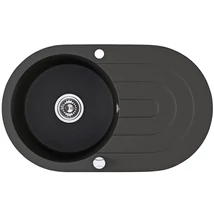 DAFNE egykör cseptálcás mosogató, fekete