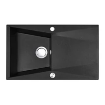 Laveo GRENADA Gránit mosogató: egymedence csepptálcás, fekete Laveo GRENADA Gránit mosogató: egymedence csepptálcás, fekete