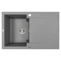 Laveo PICO 45S egymedence csepptálcás szürke gránit mosogató helytakarékos szifonnal