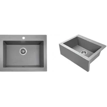 Laveo Komodo 60 gránit mosogató, szürke SRK 510A - amerikai farmhouse stílus