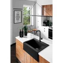 Laveo Komodo 60 gránit mosogató, fekete SRK 710A - amerikai farmhouse stílus