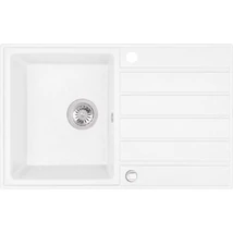 Laveo MARGARITA Gránit mosogató: egymedence csepptálcás, fehér, SRM_611T Laveo MARGARITA Gránit mosogató: egymedence csepptálcás, fehér, SRM_611T